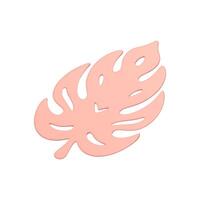 Kräuter- aufwendig Farn Urwald Paradies Palme Baum Laub Rosa elegant Dekor 3d Symbol realistisch vektor