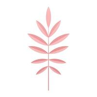 Farn Rosa tropisch Baum Ast elegant Kräuter- Dekor Element 3d Symbol realistisch Illustration vektor
