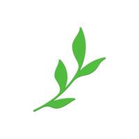 Grün Baum Ast hölzern Stengel mit Blätter Ökologie natürlich Flora botanisch 3d Symbol realistisch vektor