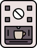 Symbol für gefüllte Kaffeemaschinenlinie vektor