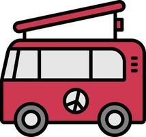 Wohnmobil van Linie gefüllt Symbol vektor