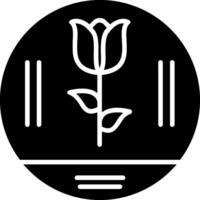 Tulpen-Glyphe-Symbol vektor