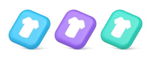 t Hemd online Einkaufen Taste Internet bestellen Einkauf 3d realistisch isometrisch Symbol vektor