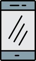 smartphone linje fylld ikon vektor