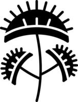 Venus Fliegenfalle Glyphe Symbol vektor