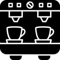 kaffe maskin glyf ikon vektor
