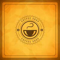 kaffe affär logotyp design element vektor