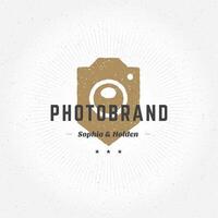 Fotograf Logo Hand gezeichnet Vorlage. Design Element Jahrgang Stil zum Logo vektor