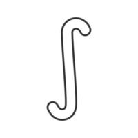 obestämd integrerad symbol linjär ikon. tunn linje illustration. kontur symbol. vektor isolerade konturritning