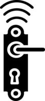 Türschloss-Glyphe-Symbol vektor