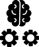 Gehirn Ausbildung Glyphe Symbol vektor