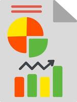 analytics platt ikon vektor