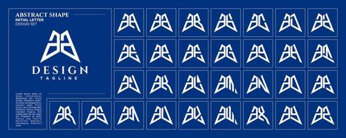 modern abstrakt små bokstäver första brev en aa logotyp design uppsättning vektor