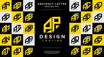 enkel företag abstrakt brev p sid logotyp design uppsättning vektor