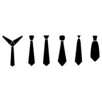 Krawatte Symbol Satz. Krawatte Illustration Zeichen Sammlung. Halstuch Symbol oder Logo. vektor