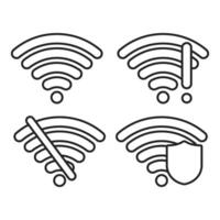 Wi-Fi ikon uppsättning. trådlös illustration tecken samling. signal symbol. vektor