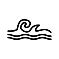 Vinka strand hav ikon vektor