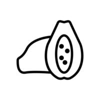 Papaya Obst Symbol vektor