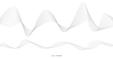 abstrakt vågig Ränder på en vit bakgrund isolerat. Vinka linje konst, böjd slät design. illustration eps 10. vektor