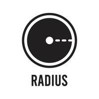 Radius Symbol Logo vektor