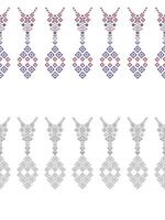 traditionell ethnisch Motive Ikat geometrisch Stoff Muster Kreuz Stich.ikat Stickerei ethnisch Färbung Farbe Pixel Weiß Hintergrund. abstrakt, Illustration. Textur, Dekoration, Tapete. vektor