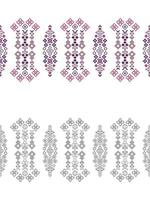 traditionell etnisk motiv ikat geometrisk tyg mönster korsa stitch.ikat broderi etnisk färg måla pixel vit bakgrund. abstrakt, illustration. textur, dekoration, tapeter. vektor