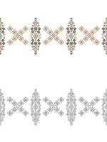 traditionell etnisk motiv ikat geometrisk tyg mönster korsa stitch.ikat broderi etnisk färg måla pixel vit bakgrund. abstrakt, illustration. textur, dekoration, tapeter. vektor