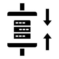 Daten Kompression Symbol Linie Illustration vektor