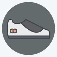 ikon sko. relaterad till tennis sporter symbol. Färg para stil. enkel design illustration vektor