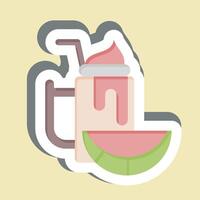 klistermärke vatten melon. relaterad till friska mat symbol. enkel design illustration vektor