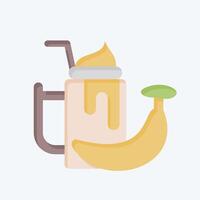 ikon banan smothie. relaterad till friska mat symbol. platt stil. enkel design illustration vektor