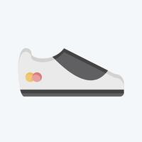 Symbol Schuh. verbunden zu Tennis Sport Symbol. eben Stil. einfach Design Illustration vektor