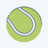 ikon tennis boll. relaterad till tennis sporter symbol. klotter stil. enkel design illustration vektor