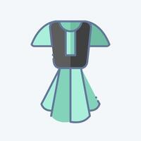 ikon klänning. relaterad till tennis sporter symbol. klotter stil. enkel design illustration vektor