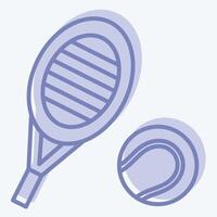 Symbol Schnur. verbunden zu Tennis Sport Symbol. zwei Ton Stil. einfach Design Illustration vektor