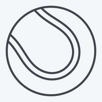 Symbol Tennis Ball. verbunden zu Tennis Sport Symbol. Linie Stil. einfach Design Illustration vektor