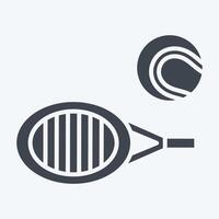 Symbol prallen 2. verbunden zu Tennis Sport Symbol. Glyphe Stil. einfach Design Illustration vektor