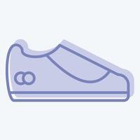 Symbol Schuh. verbunden zu Tennis Sport Symbol. zwei Ton Stil. einfach Design Illustration vektor