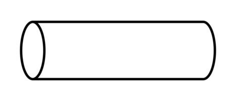 horizontal Zylinder Symbol. gestalten Symbol. vektor