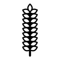 Weizen Silhouette Symbol. Müsli Getreide. vektor
