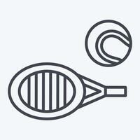 ikon studsa 2. relaterad till tennis sporter symbol. linje stil. enkel design illustration vektor