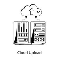 Trendiger Cloud-Upload vektor