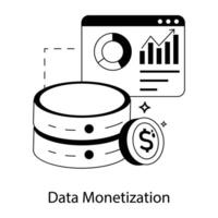 modisch Daten Monetarisierung vektor