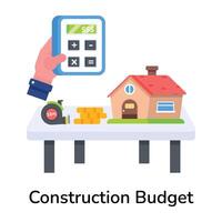 trendig konstruktion budget vektor