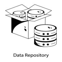 modisch Daten Repository vektor
