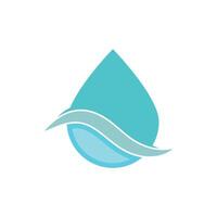 Wasser fallen Illustration Logo Design vektor
