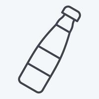 Symbol Wasser Flasche. verbunden zu Tennis Sport Symbol. Linie Stil. einfach Design Illustration vektor