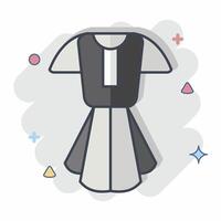 Symbol Kleid. verbunden zu Tennis Sport Symbol. Comic Stil. einfach Design Illustration vektor