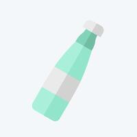 Symbol Wasser Flasche. verbunden zu Tennis Sport Symbol. eben Stil. einfach Design Illustration vektor