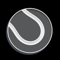 Symbol Tennis Ball. verbunden zu Tennis Sport Symbol. glänzend Stil. einfach Design Illustration vektor